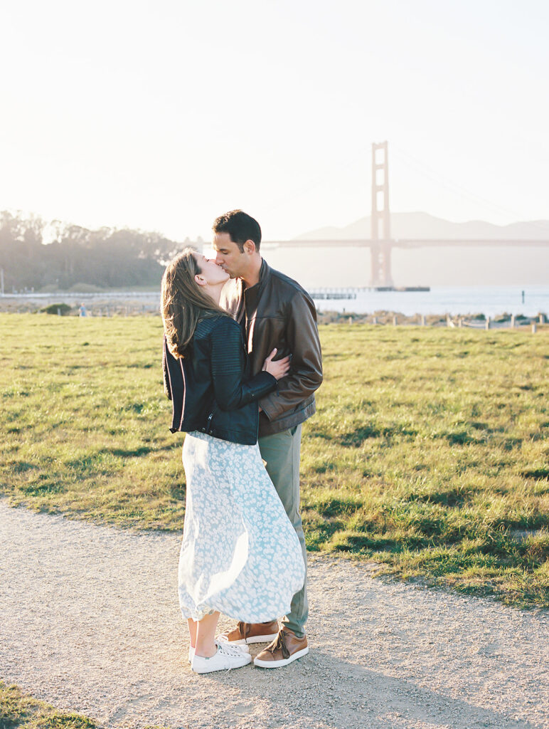 Lover's Lane and Crissy Field for a San Francisco engagement session, image photographed by Kelley Williams a San Francisco wedding photographer